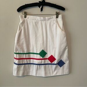 60s preppy Tennis skort size small mid thighs USA Classic Americana